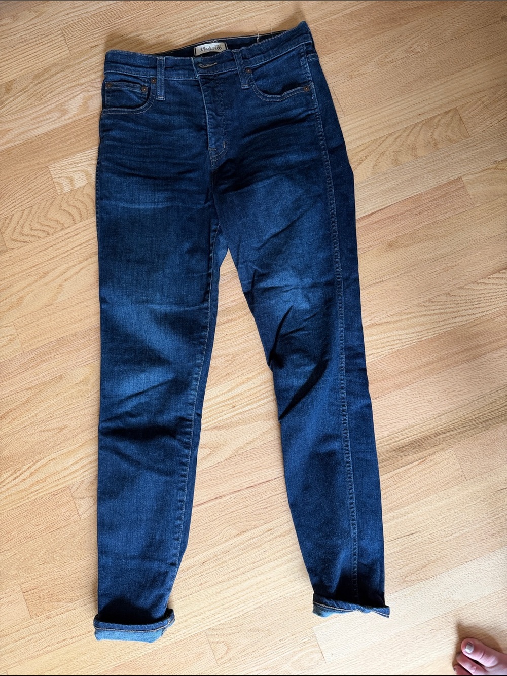 Madewell Dark Blue 10” High Rise Skinny